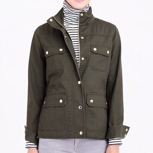 J.Crew Factory Resin-Coated Twill Field Jacket Size S Petite